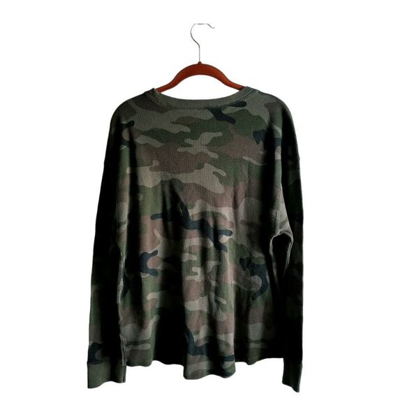 Time and Tru Green Camo LS Henley XXXL 4 0221 - Picture 5 of 5